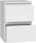 Topeshop M2 BIEL nightstand/bedside table 2 drawer(s) White