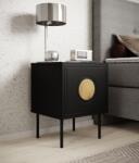  Bedside table 2 pcs. PALAZZO 44.5x40x59 black + oak craft