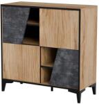  Cama 4D bookcase OVO 90x38xH90 oak/concrete Raft