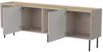Cama FELLINI chest of drawers 200x40x70 cashmere + oiled oak top Comoda