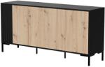 Cama MERCI chest of drawers 151 x 40 x 74 cm black/artisan oak Comoda