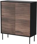 Cama 4D CORTINA chest of drawers 102x40x118 black/walnut Comoda