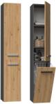 Topeshop NEL IV ANT/ART bathroom storage cabinet Graphite, Oak