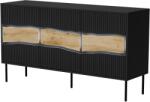Cama INSERTO 3D chest of drawers 143.5x40x80 black + LED Comoda