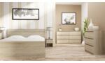 Topeshop M2 SONOMA nightstand/bedside table 2 drawer(s) Oak