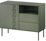  1D2S TRESSE chest of drawers 100x40x75 matte green Comoda
