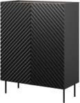  Bookcase 2D2SZ ONDA 98x45x127 black Raft