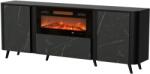  Cama Volare chest of drawers 200 x 39 x 75 cm black/san sebastian + fireplace Comoda