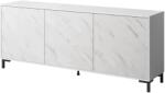  MARMO 3D chest of drawers 200x45x80, 5 cm white matt/marble white Comoda