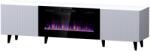  RTV cabinet PAFOS EF with electric fireplace 180x42x49 cm white matt