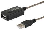 SAVIO CL-130 USB active port extension 10m USB 2.0-A male USB 2.0-A female Black