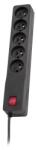Lestar ZX 510 G-A K. : CZ 5, 0M surge protector Black 5 AC outlet(s) 230 V 5 m