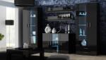 Cama sideboard 120 cm SOHO S7 black/black gloss Comoda