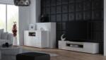 Cama sideboard VIVA 150 white/white gloss + sonoma oak Comoda