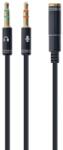 Gembird ! Adapter audio stereo 3.5mm mini Jack/4PIN/ audio cable 0.2 m 2 x 3.5mm Black