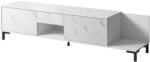  RTV Cabinet MARMO 2D1S1K 195x40x47.5 cm white matt/marble white