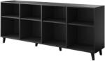  ASTI chest of drawers 200x42x82 black matt Comoda