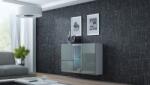 Cama Sideboard VIGO 90/120/38 white/grey glossy Comoda