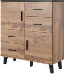 Cama sideboard LOTTA 110 2D4S wotan oak/mat black Comoda