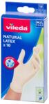 Vileda Natural Latex gloves, size S/M, 10 pairs