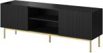  PAFOS RTV cabinet on golden steel frame 150x40x60 cm matte black