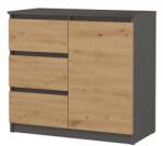 Topeshop 1D3S ANT/ART KPL chest of drawers Comoda