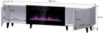  RTV cabinet PAFOS EF with electric fireplace 180x42x49 black matt