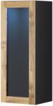  Cama cabinet VIGO "90" glass 90/35/32 black/wotan oak Bufet