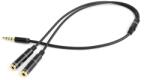 Gembird ! Adapter audio microphon 3.5mm mini Jack/4PIN/0. audio cable 0.2 m 2 x 3.5mm Black