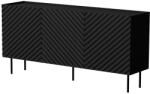 Cama LUCCA 3D chest of drawers 165x40x80 black Comoda