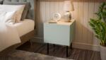 Cama Bedside table, 2 pcs. FELLINI 40x41x60 olive + oiled oak top