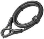 Hiplok 2MC duplahurkos kábelzár, 200 cm x 10 mm, fekete
