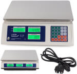 VERK GROUP Cântar electronic de magazin cu calculare, 40 kg, afișaj LCD, cu acumulator încorporat (17108)