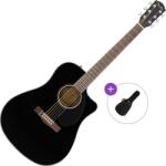 Fender CD-60SCE Basic SET Black Chitară electro-acustică Dreadnought