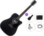 Pasadena PDC-200E Premium SET Black Chitară electro-acustică Dreadnought