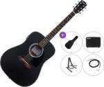 Pasadena PD-100E Premium SET Black Chitară electro-acustică Dreadnought