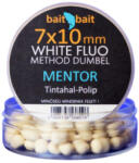 BaitBait Method dumbel Wafter, 7x10 mm, Mentor (tintahal-polip), fehér, 20 g (BBMDW-M710)
