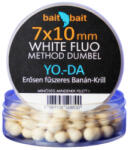 BaitBait Method dumbel Wafter, 7x10 mm, Yoda (erősen fűszeres - banán-krill), fehér, 20 g (BBMDW-Y710)