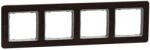 Schneider Electric SEDNA ELEMENTS Négyes keret, univerzális, wenge (SDD381804U) (SDD381804U)