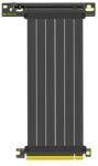 FixPremium PCIe 4.0 x16 videokártya riser kábel, 20cm, fekete, Fekete