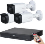 DAHUA 3 kamerás 8MP 4K kamera rendszer szett 80 méter éjjellátással (HAC-80M-8MP-3)