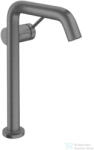 Hansgrohe Tecturis S 240 Coolstart Ecosmart+ magasított mosdó csaptelep click-clack leeresztővel, szálcsiszolt fekete króm 73370340 (73370340)
