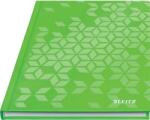 Leitz Beíró, A5, vonalas, 80 lap, keményfedeles, LEITZ "Wow", zöld (E46271054) - iroda24