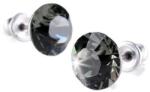 Art Crystella Fülbevaló, Black Diamond SWAROVSKI® kristállyal, 8mm, ART CRYSTELLA® (RSWF007) - iroda24