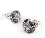 Art Crystella Fülbevaló, fekete csipke mintás SWAROVSKI® kristállyal, 8mm, ART CRYSTELLA® (RSWF0035) - iroda24