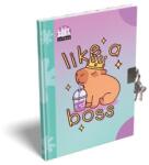 LIZZY Emlékkönyv, lakattal, A5, keményfedeles, LIZZYSULI "Lollipop Capybara", zöld-lila (TICEKEGDA5) - iroda24