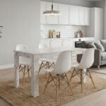 TopMebel Трапезен комплект 5 части Darlen - Nova TopMebel в бял мраморен цвят - бял 125x72x74cm