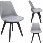 Jumi Scaun Oslo gri pe picioare negre 41350 (SD-324077)