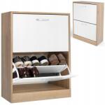JUMI Dulap pentru încălțăminte din PAL cu furnir 81x24x60, alb natural 41233 (CM-316065) Pantofar