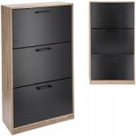 JUMI Dulap pentru pantofi, PAL cu furnir, 113x24x60 negru 41239 (CM-316041) Pantofar